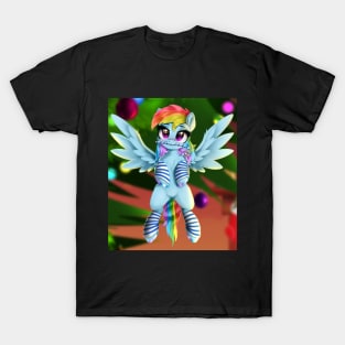 Tiny Rainbow Dash at Christmas T-Shirt